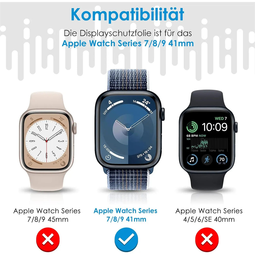 TPU Schutzfolie für iWatch 7 - 41mm – flexible Folie für Display