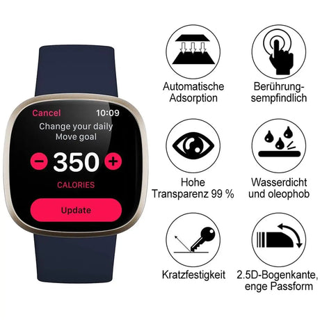 TPU Schutzfolie für Fitbit Versa 3/4 + Sense 1/2 – flexible Folie für Display