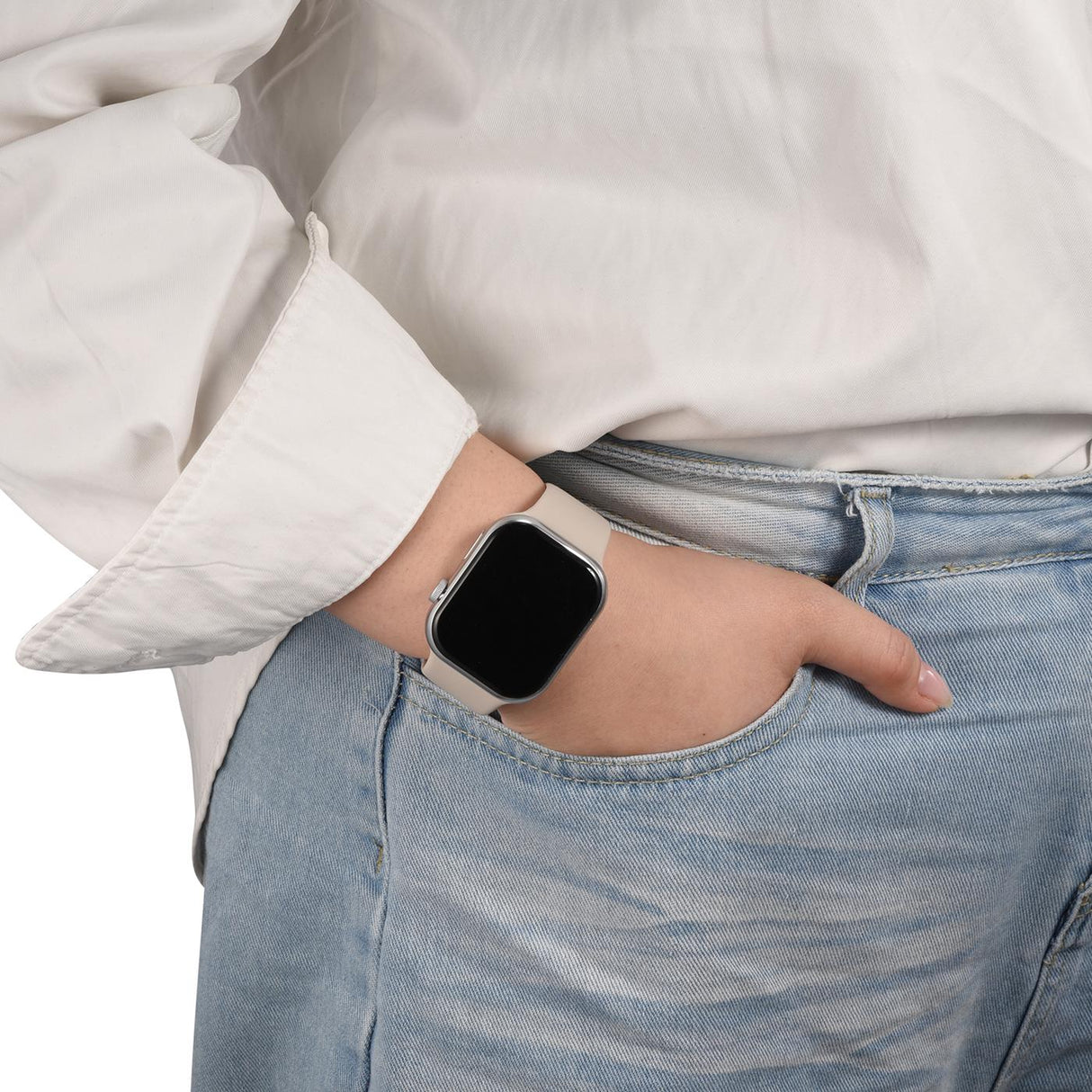 Silikon Butterfly Armband Apple Watch - Champagner