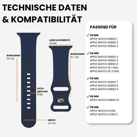 Kompatibilität 42/44/45/49mm - Mitternachtsblau