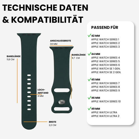 Kompatibilität 42/44/45/49mm - Tannengrün