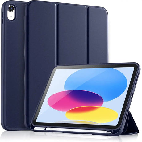 Smart Book Cover für iPad Pro 13 (2024) in Blau – Wake-&-Sleep-Funktion, Stifthalter & flexible Aufstellmöglichkeiten.