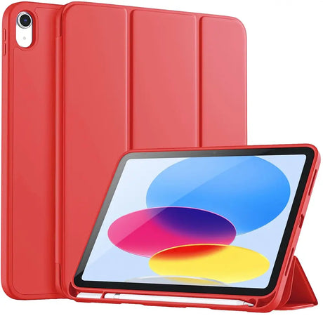 Smart Book Cover für iPad Air 4 / 5 / 6 / Pro 11 in Rot – Wake-&-Sleep-Funktion, Stifthalter & flexible Aufstellmöglichkeiten.