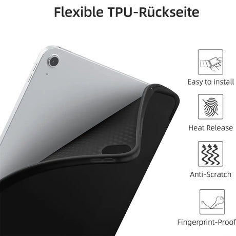 Smart Book Cover für iPad Pro 13 (2024) in Schwarz – Wake-&-Sleep-Funktion, Stifthalter & flexible Aufstellmöglichkeiten.