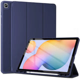 Smart Book Cover für Samsung Galaxy Tab S7+/S7 FE/S8+ in Blau – Wake-&-Sleep-Funktion, Stifthalter & flexible Aufstellmöglichkeiten.