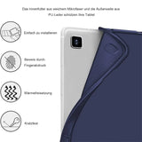 Smart Book Cover für Samsung Galaxy Tab S7 / S8 in Blau – Wake-&-Sleep-Funktion, Stifthalter & flexible Aufstellmöglichkeiten.