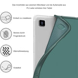 Smart Book Cover für Samsung Galaxy Tab S9+ / S9 FE+ in Grün – Wake-&-Sleep-Funktion, Stifthalter & flexible Aufstellmöglichkeiten.
