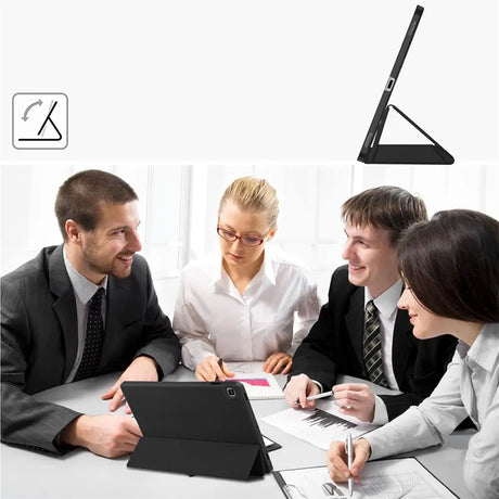 Smart Book Cover für Samsung Galaxy Tab S8 Ultra/S9 Ultra in Schwarz – Wake-&-Sleep-Funktion, Stifthalter & flexible Aufstellmöglichkeiten.