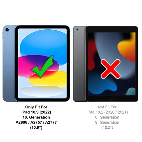 Elegante Klapphülle mit Magnetverschluss für iPad 10.9 2022 Tablet – Schützend und stilvoll