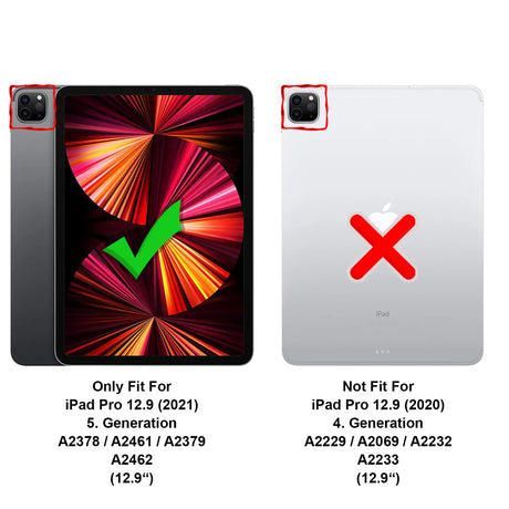 Elegante Klapphülle mit Magnetverschluss für iPad Pro 12.9 2021 Tablet – Schützend und stilvoll