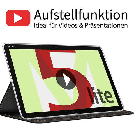 Elegante Klapphülle mit Magnetverschluss für Huawei Mediapad M5 Lite Tablet – Schützend und stilvoll