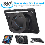 Robuste Outdoor-Schutzhülle für iPad Air 3/4/5 10.9 in Schwarz – Stoßfest mit 360° Ständer und Schultergurt