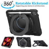 Robuste Outdoor-Schutzhülle für iPad Pro 11 2018/2020/2021 in Schwarz – Stoßfest mit 360° Ständer und Schultergurt