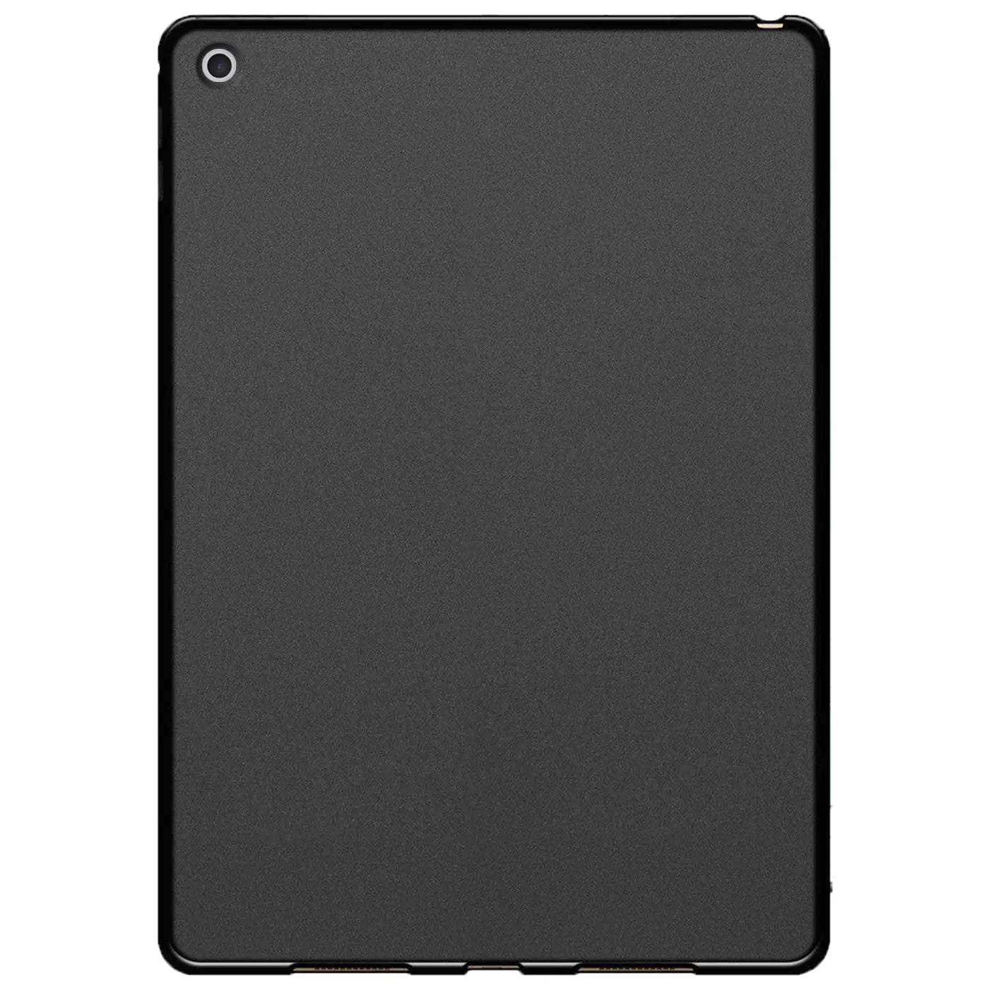 Schwarze TPU-Schutzhülle für iPad (5.-6. Gen.), Rückansicht, matt.