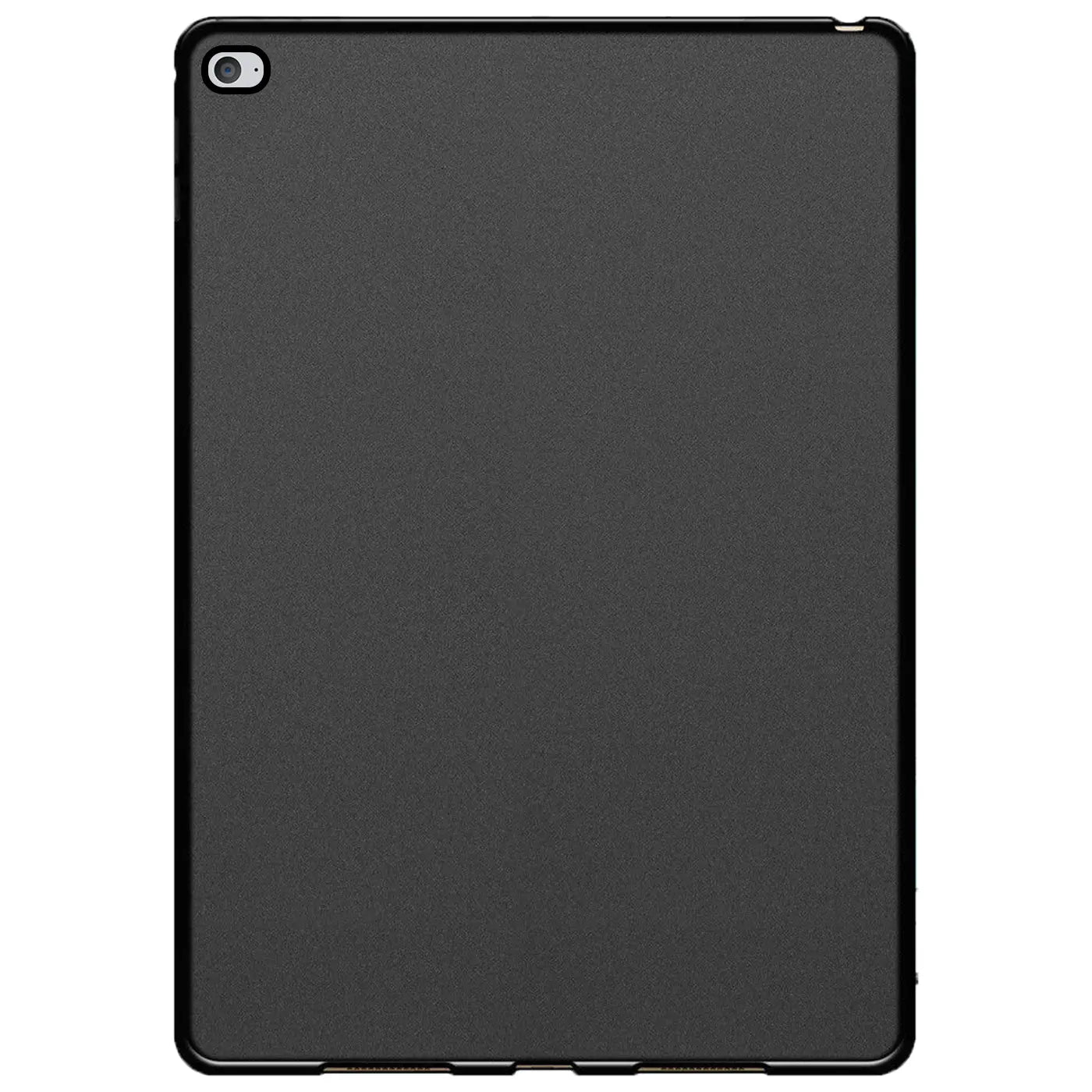 Schwarze TPU Hülle für iPad mini 4, von oben fotografiert.