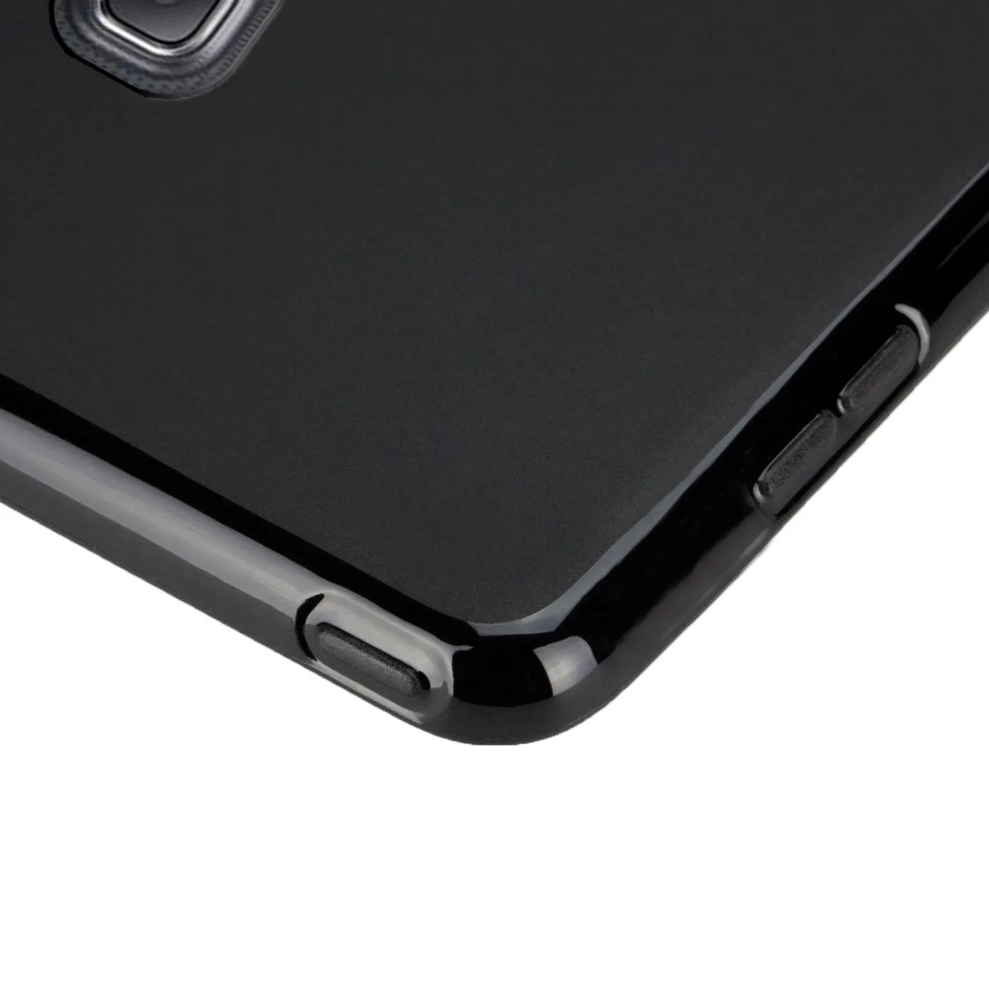 Schwarze TPU Schutzhülle für Samsung Galaxy Tab A 10.5, Nahaufnahme Ecke.