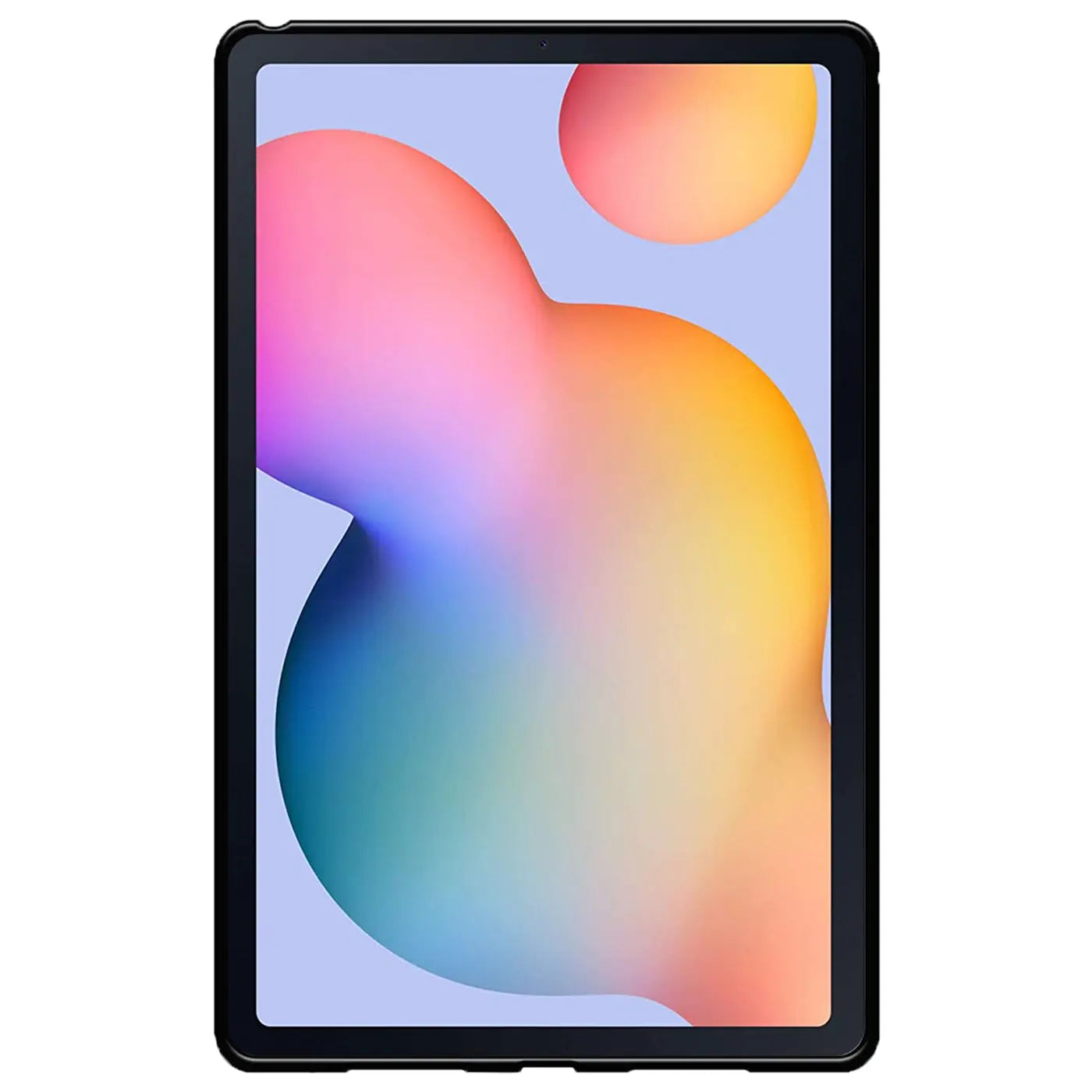 Schwarze TPU-Hülle für Samsung Galaxy Tab S6 Lite, von vorne gesehen.