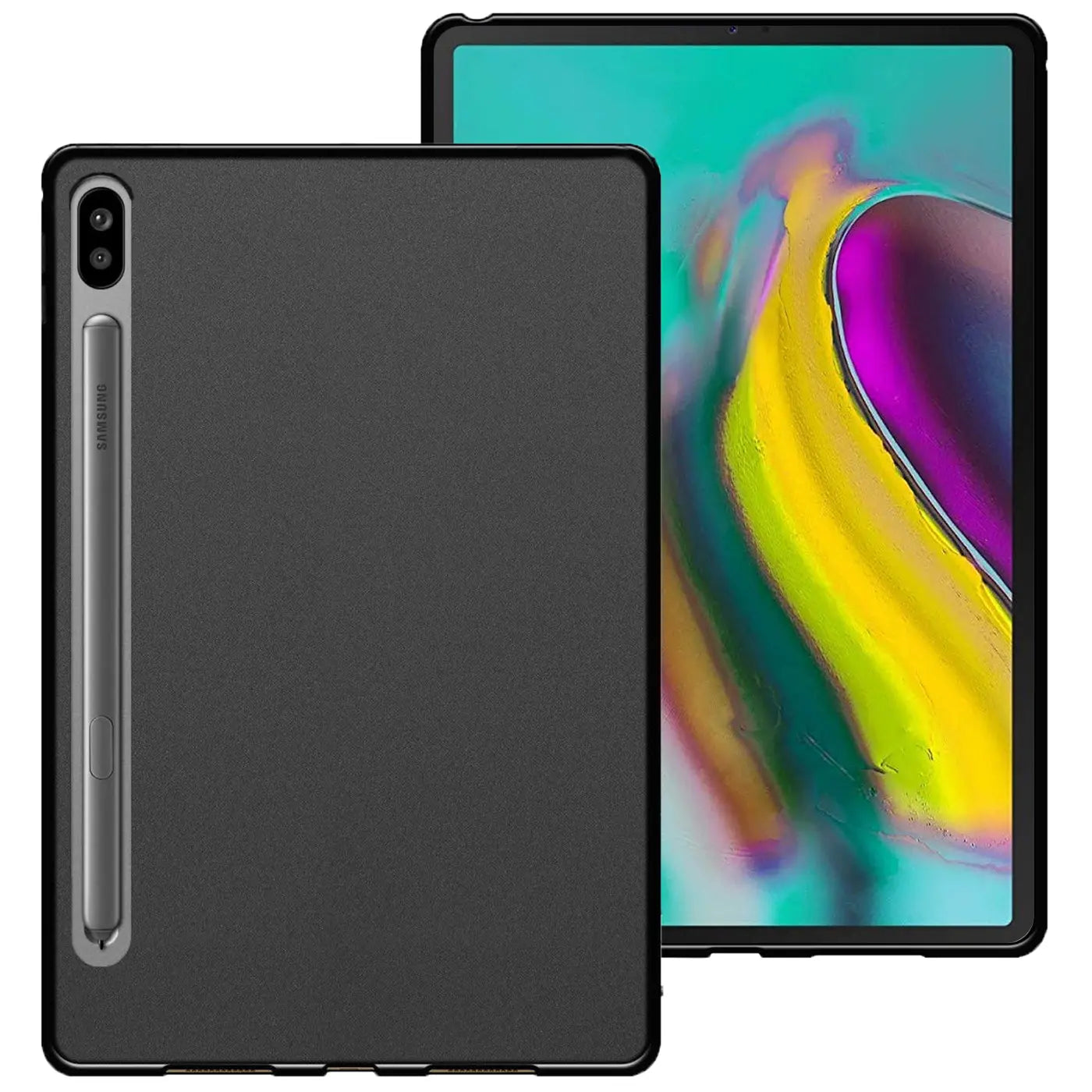 Schwarze TPU-Hülle mit Stifthalter für Samsung Galaxy Tab S6 10.5, Vorderansicht