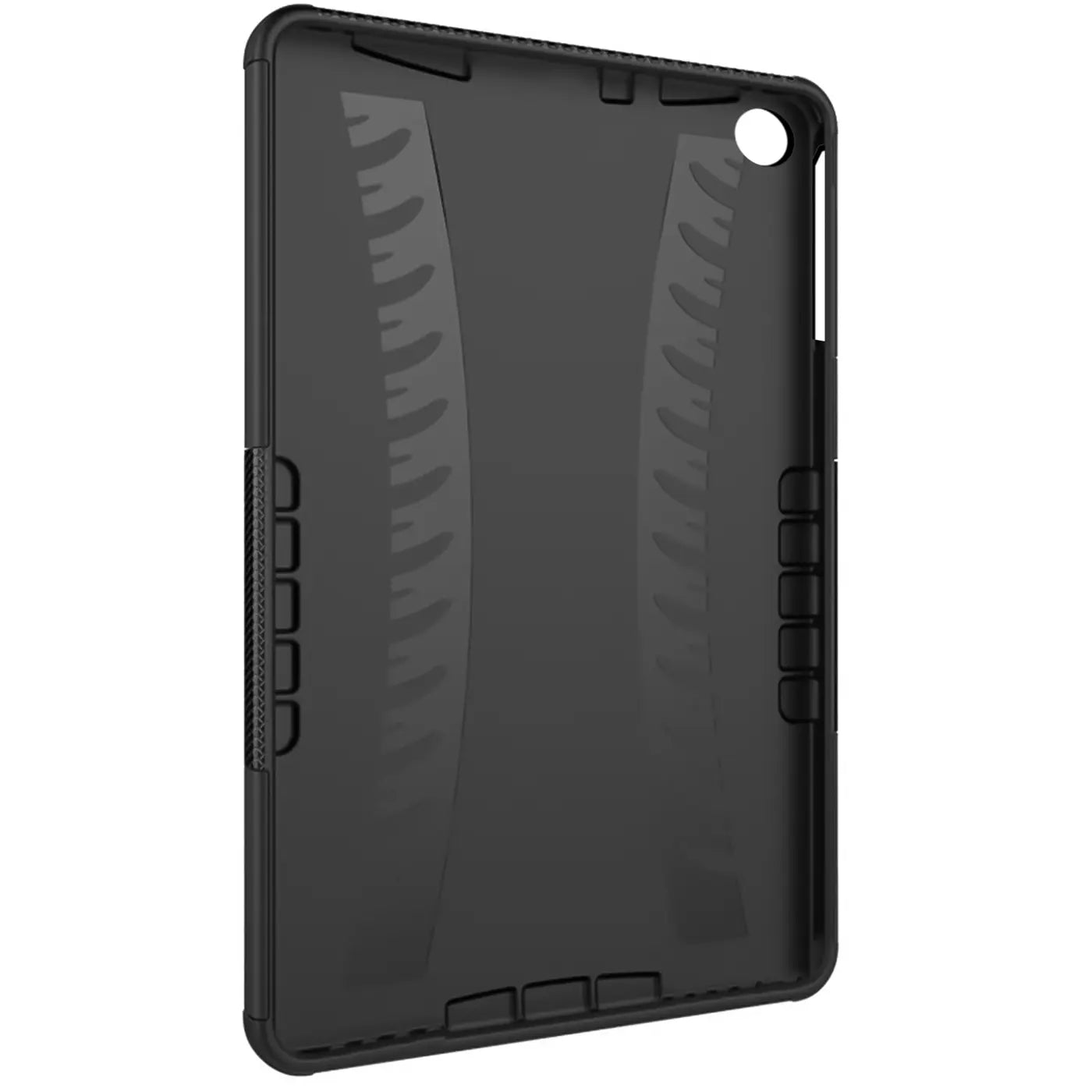 Schwarze Outdoor-Hülle für iPad mini (1.-3. Gen.), Rückseite, von schräg oben