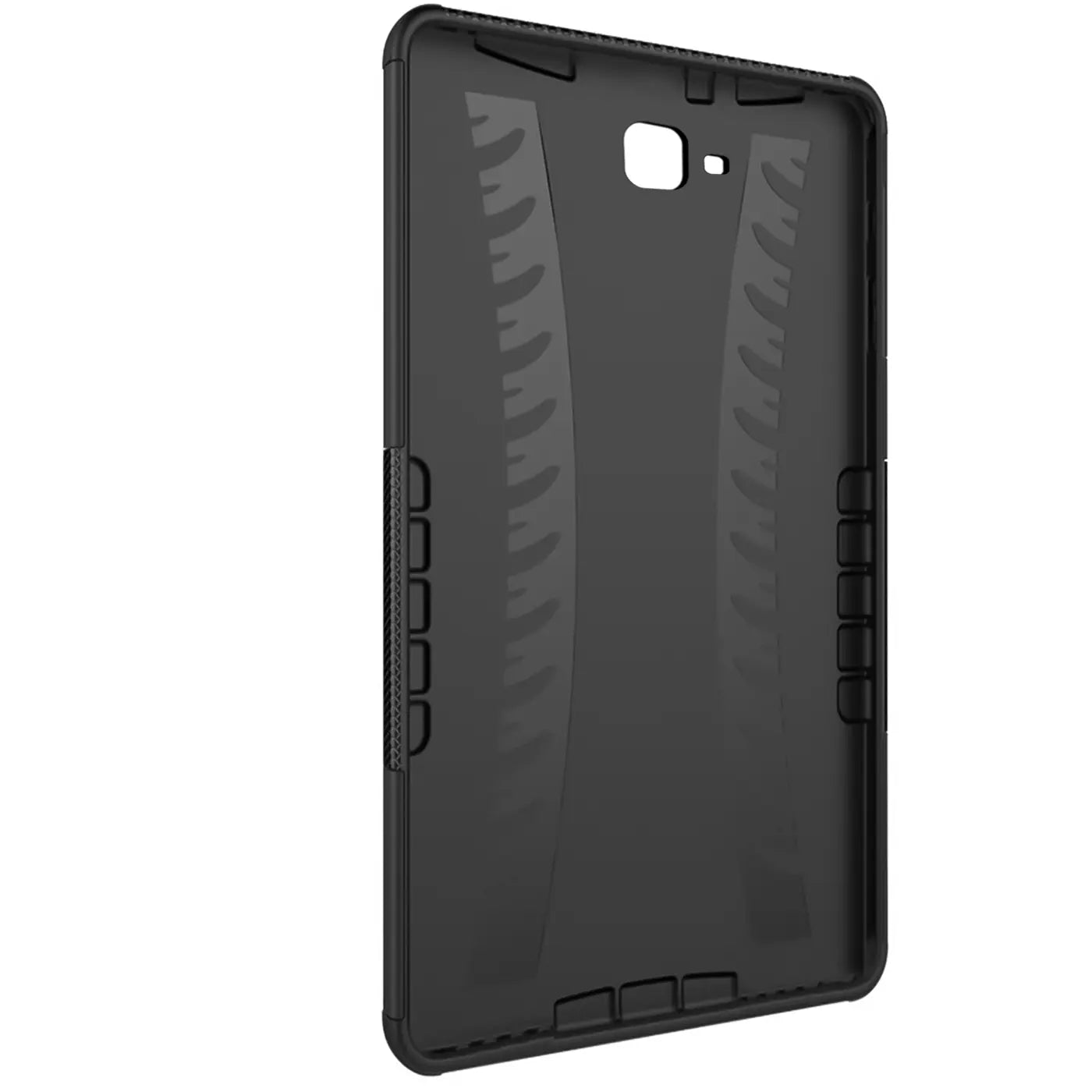 Schwarze Outdoor-Tablet-Hülle aus Kunststoff für Samsung Galaxy Tab A 7.0 2016, Rückansicht.