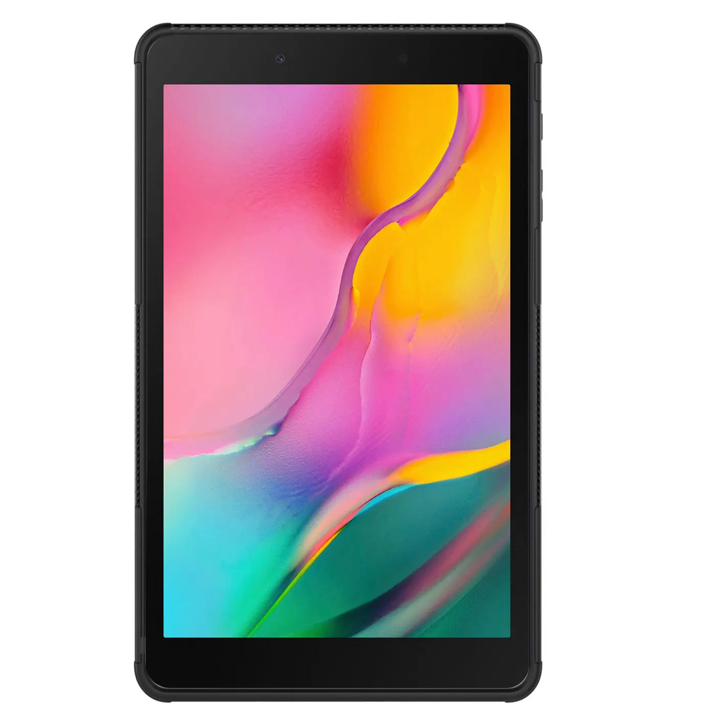 Schwarze Outdoor-Hülle aus Gummi für Samsung Galaxy Tab A 8.0 2019, Frontansicht