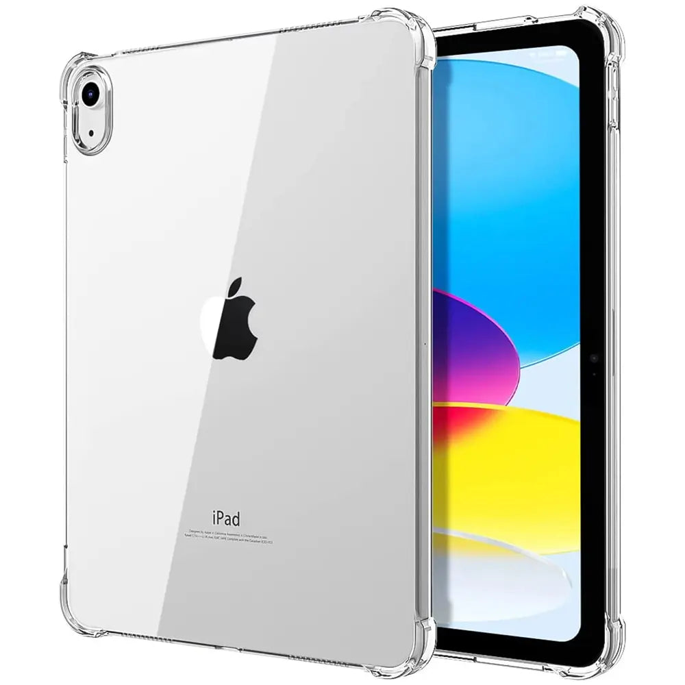Klar Hülle aus Kunststoff für iPad (10. Gen.), Rückansicht, leicht schräg