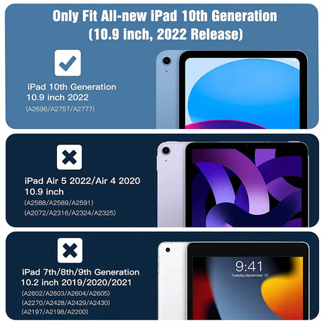 Kristallklare Tablet-Schutzhülle für Apple iPad 10.9 2022 – Extra starke, stoßdämpfende Kanten