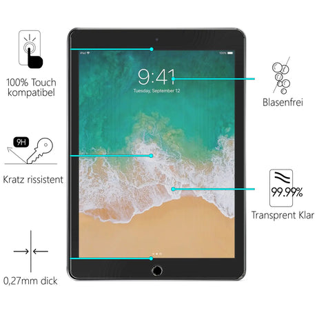 Displayschutzglas aus gehärtetem Glas für iPad Air – Kratzfest und blasenfreie Installation