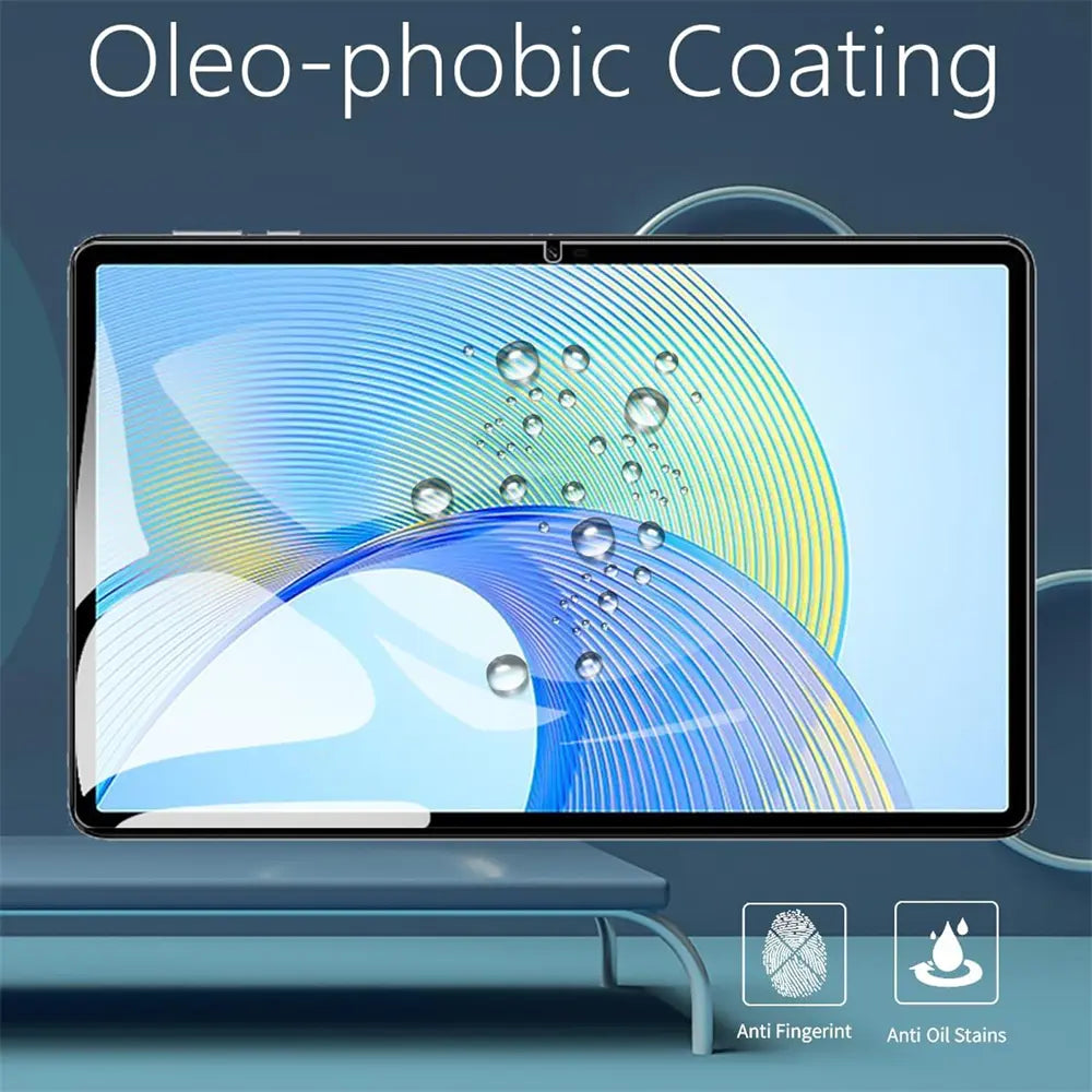 Honor Pad X9 Panzerglas, Nahaufnahme, Wassertropfen auf dem Display
