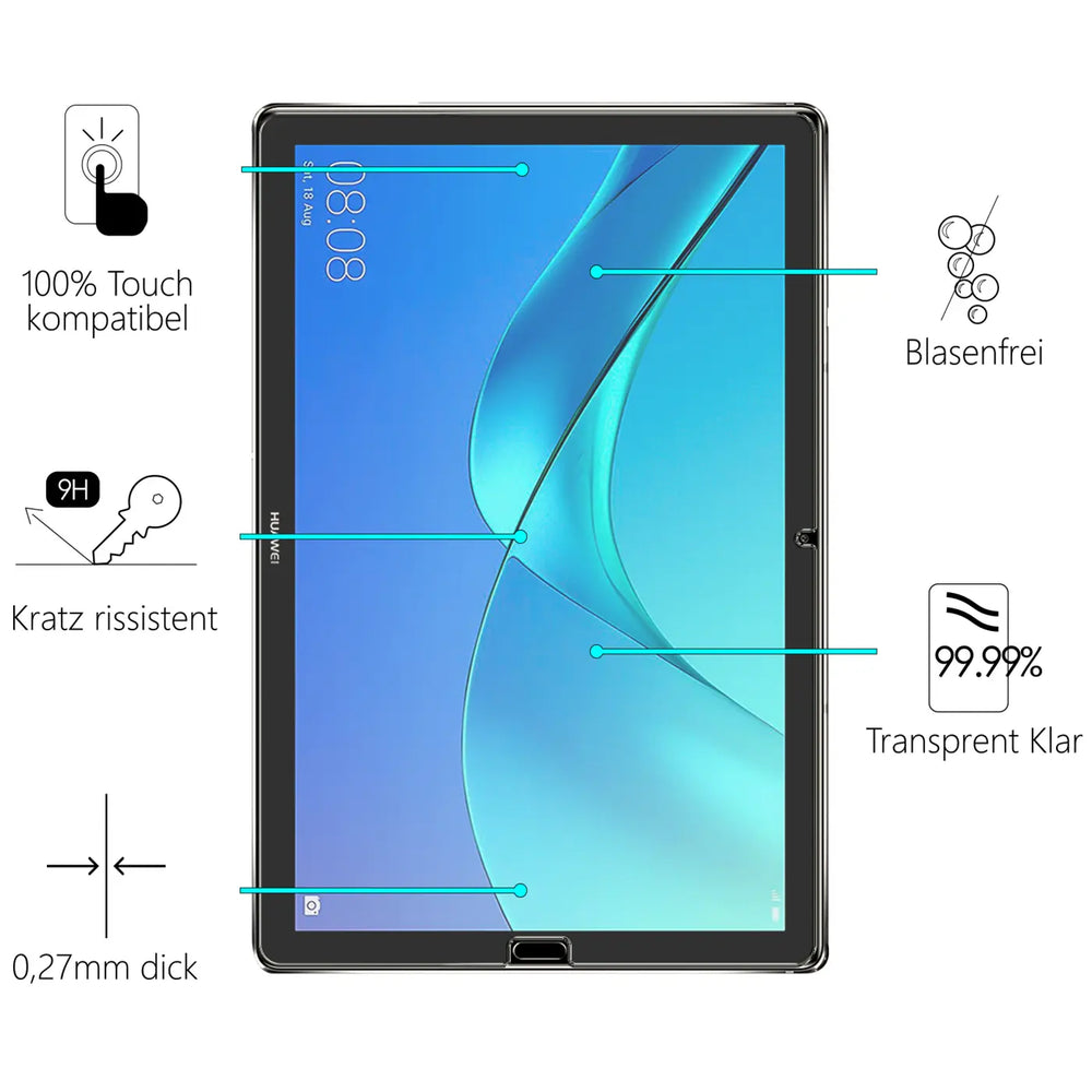 Displayschutzglas aus gehärtetem Glas für Huawei Mediapad M5 / M5 Pro 10.8 – Kratzfest und blasenfreie Installation