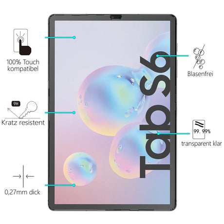Displayschutzglas aus gehärtetem Glas für Samsung Galaxy Tab S6 10.5 – Kratzfest und blasenfreie Installation