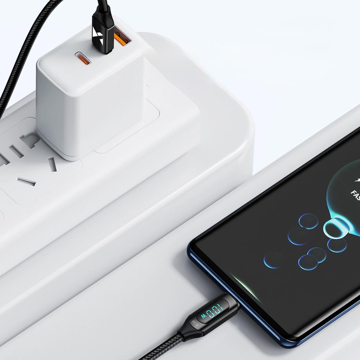Ladekabel mit LED-Display – Schnellladung