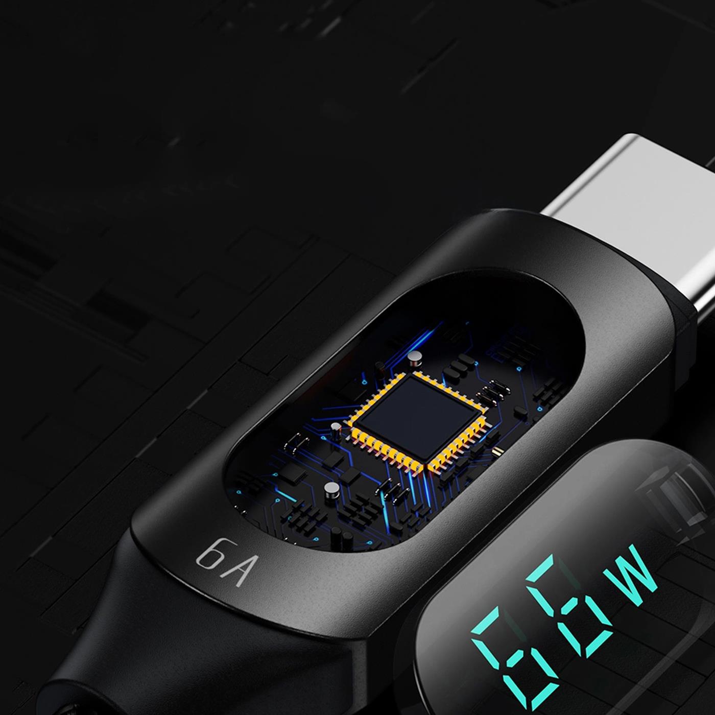Ladekabel mit LED-Display – Schnellladung