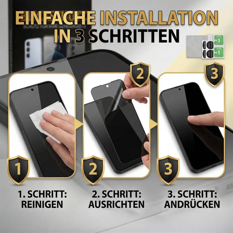 Kratzfestes Panzerglas für Samsung Galaxy A54 5G mit Blickschutz