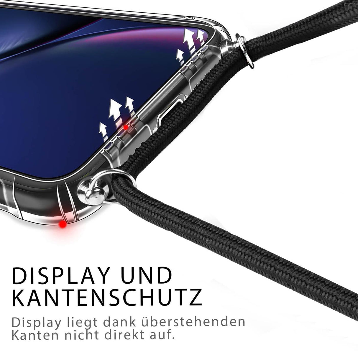 Verstellbare Umhängekordel – Samsung Galaxy S20 Ultra Transparente Hülle mit 160 cm Band
