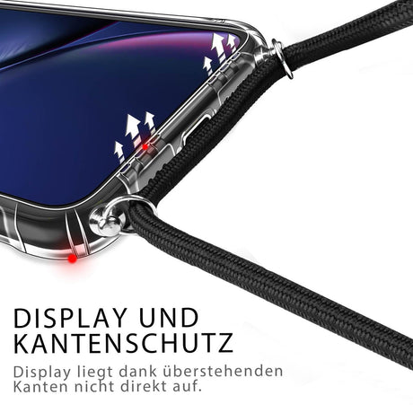 Verstellbare Umhängekordel – Samsung Galaxy S22 Plus Transparente Hülle mit 160 cm Band