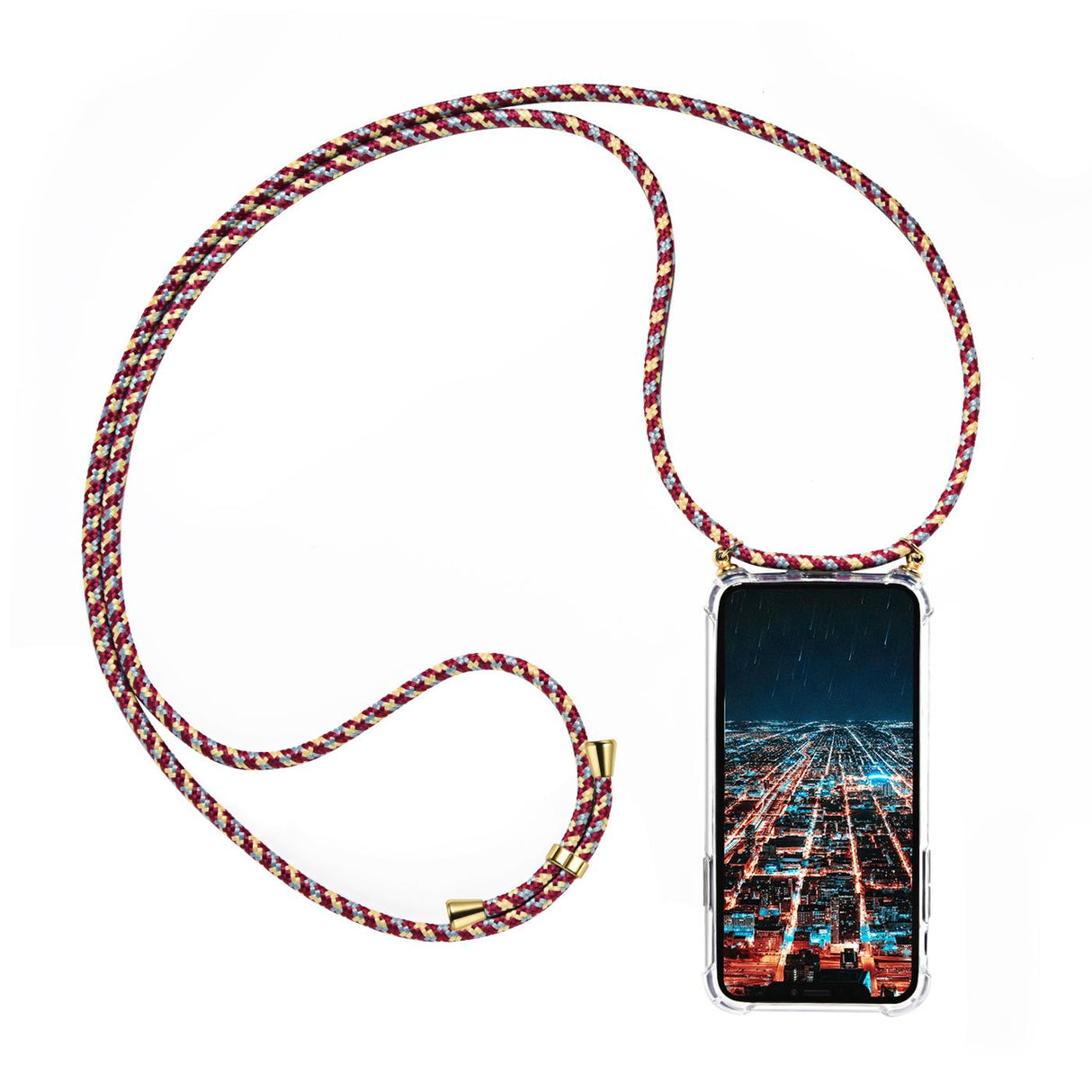 Verstellbare Umhängekordel – Huawei Mate 20 Lite Transparente Hülle mit 160 cm Band