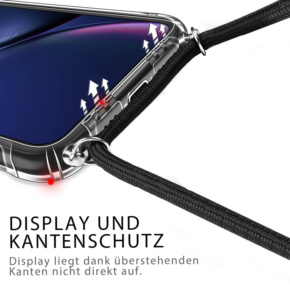 Verstellbare Umhängekordel – Samsung Galaxy A14 4G / 5G Transparente Hülle mit 160 cm Band