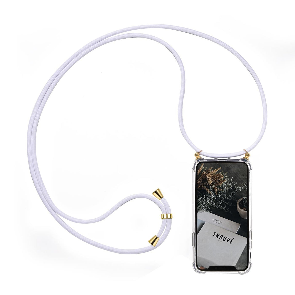 Verstellbare Umhängekordel – iPhone 5 / 5S / SE Transparente Hülle mit 160 cm Band