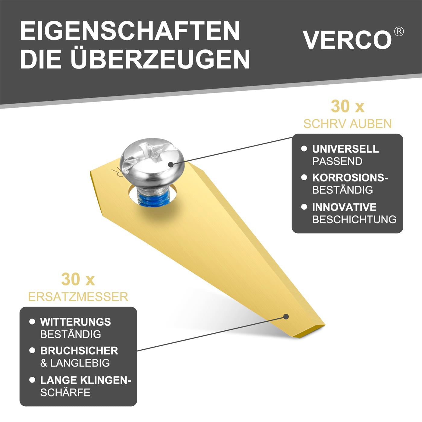 Mähroboter Messer Set – Titan & Edelstahl Ersatzklingen