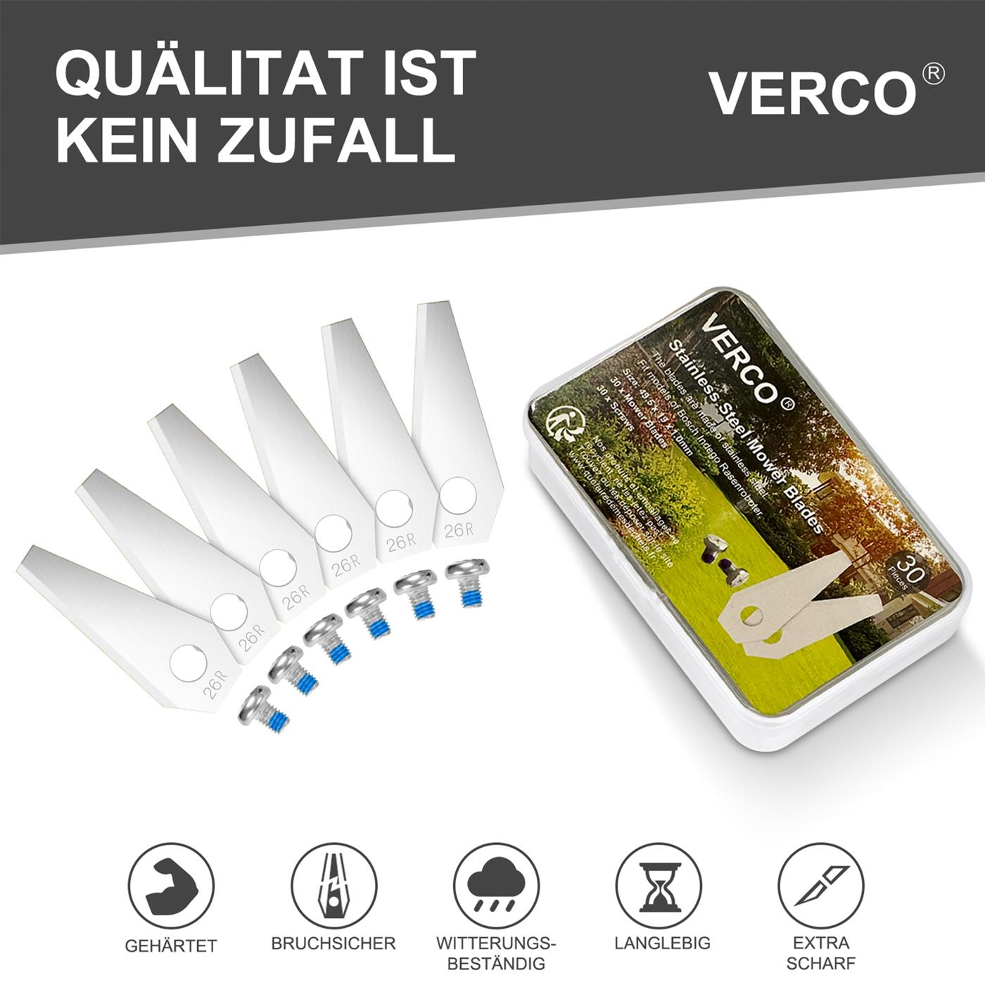 Mähroboter Messer Set – Titan & Edelstahl Ersatzklingen