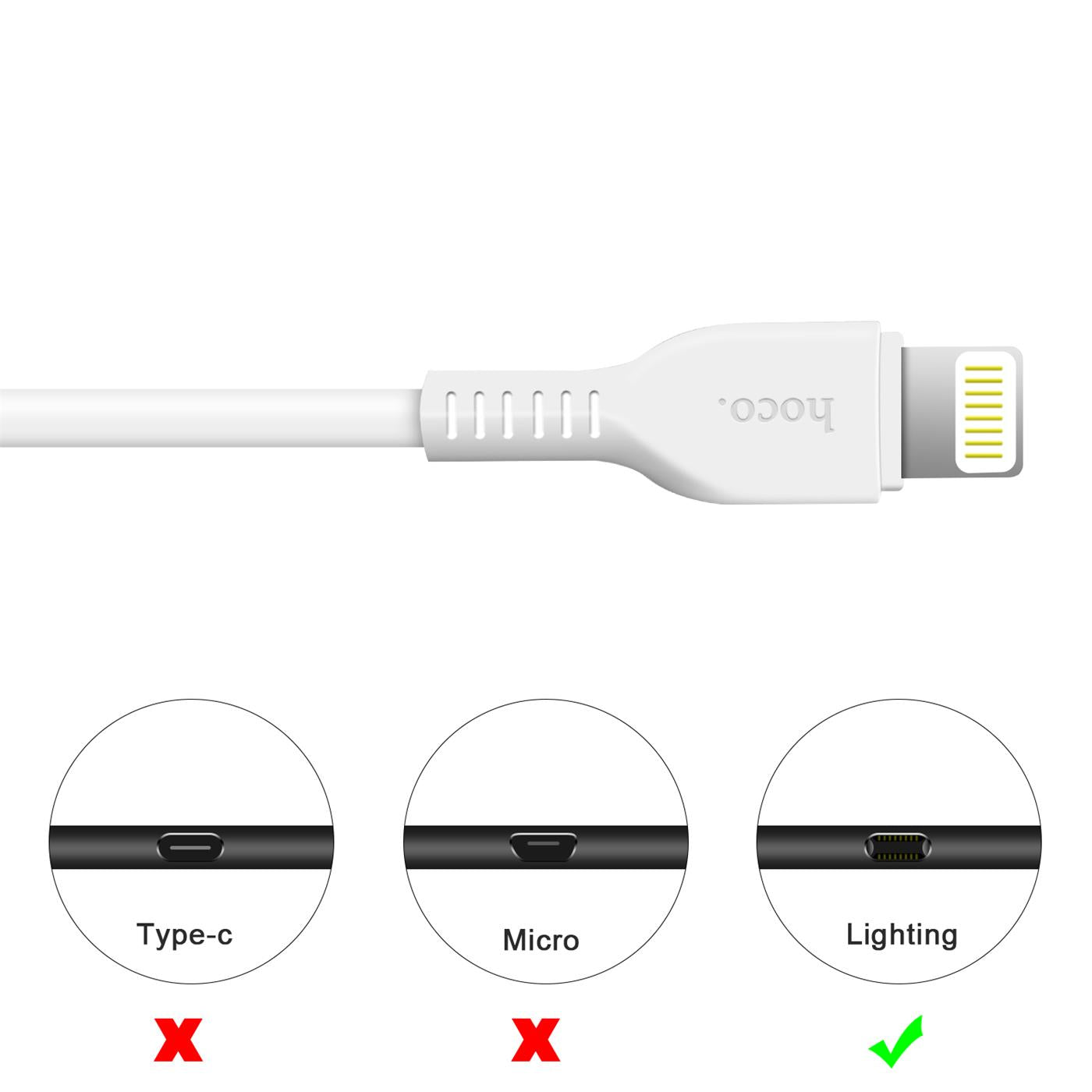 Ladekabel X20 – USB auf Lightning/microUSB/Type C
