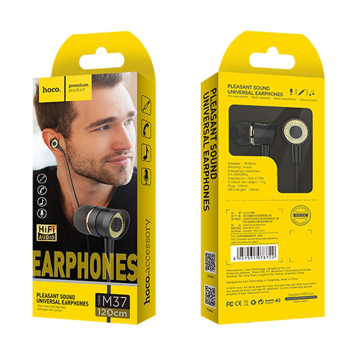 Kopfhörer In-Ear Kabel – Hoco M37 mit Mikrofon