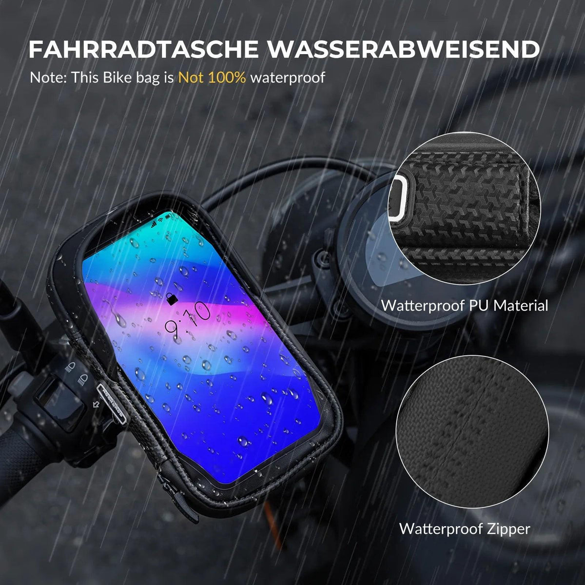 Rockbros Fahrradlenkertasche mit 360° Handyhalterung Default Title