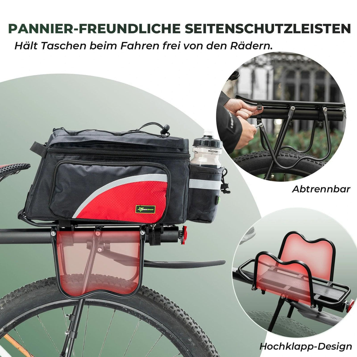Rockbros Fahrrad-Gepäckträger aus Aluminium Default Title