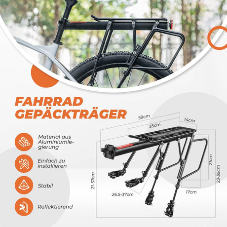Rockbros Fahrrad Gepäckträger verstellbar bis 75 kg Default Title