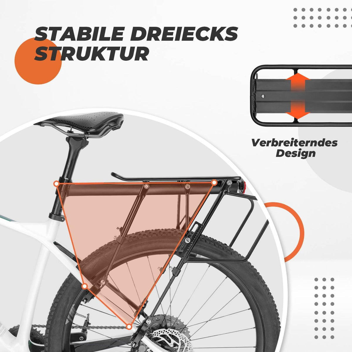 Rockbros Fahrrad Gepäckträger verstellbar bis 75 kg Default Title