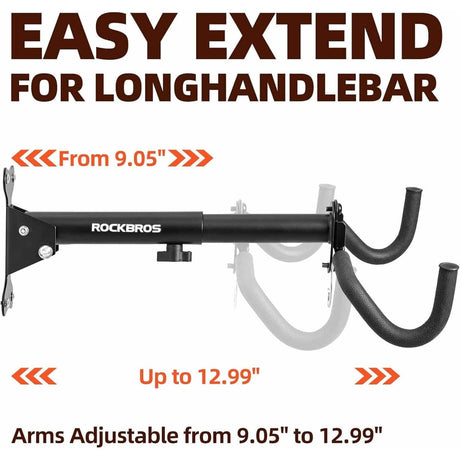 Rockbros Fahrrad-Wandhalterung verstellbar bis 15 kg Default Title