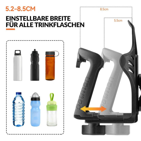Rockbros Fahrrad-Flaschenhalter Verstellbar Schwarz Default Title