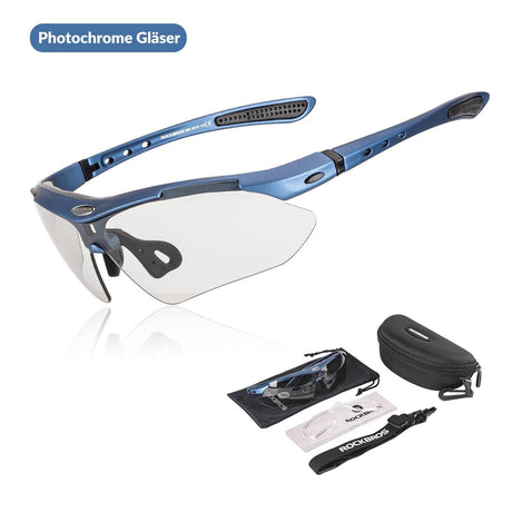 Rockbros Fahrradbrille Selbsttönend UV400 Blau
